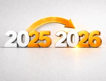 Anzeige Jahreszahlen 2025 mit Pfeil zu 2026
